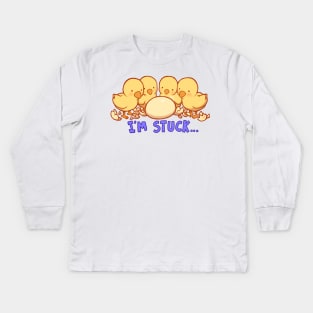 I'm stuck... Kids Long Sleeve T-Shirt